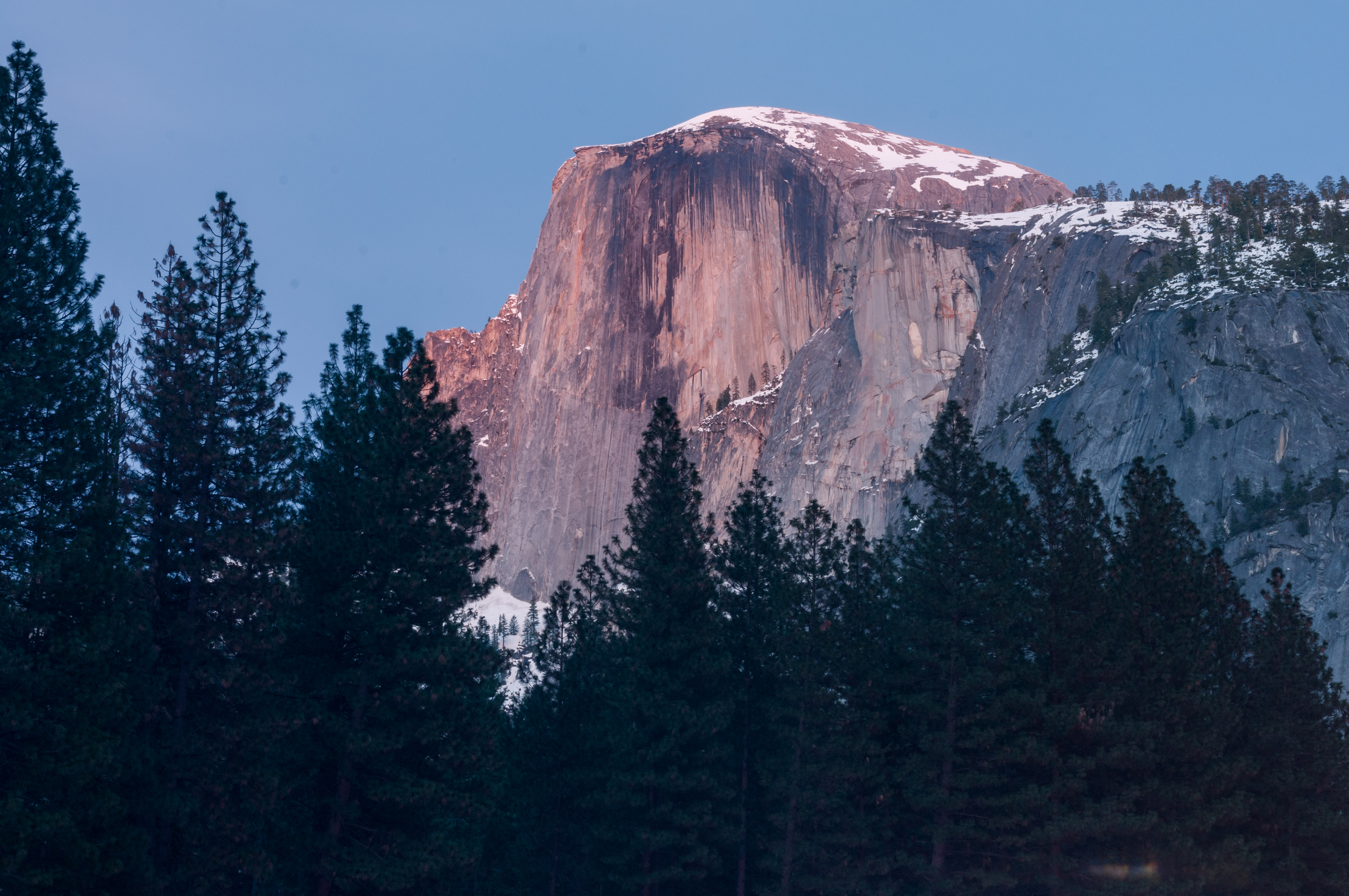 Half Dome at Yosemite National Park in the United States at Sunset 