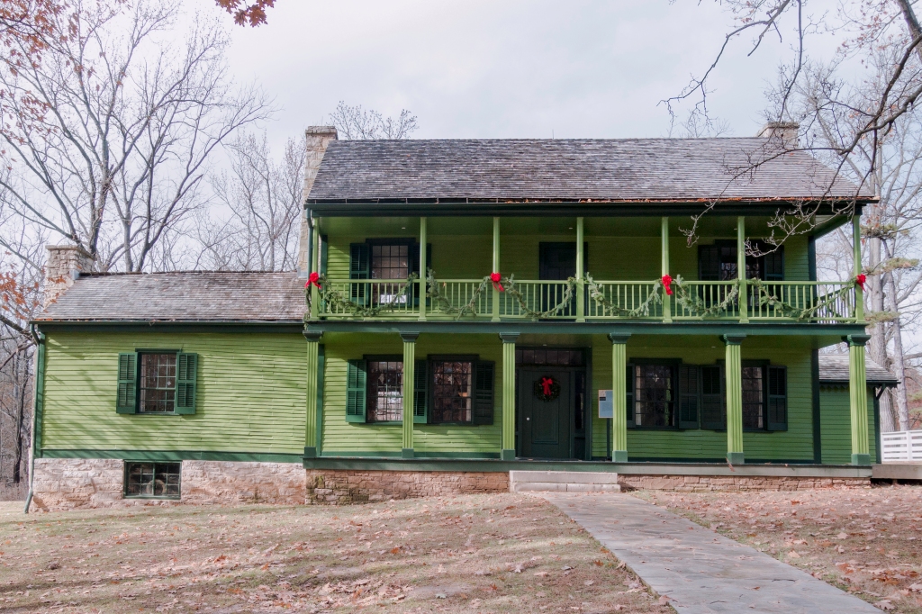The Ulysses S. Grant National Historic Site in the suburbs of St. Louis Missouri. This bright green house was owned by Grant's in-laws, the Dents, and later purchased by Grant. 

Greetingsfromkelly. Greetings From Kelly. Kelly Blick