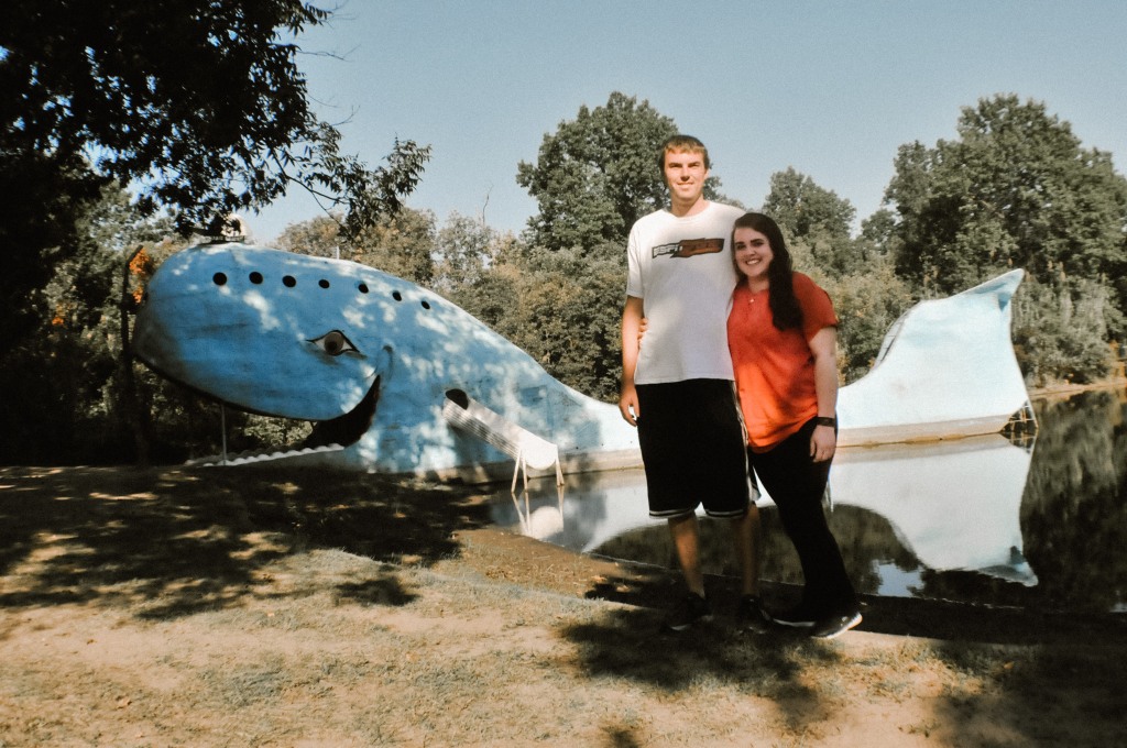 Us at the Blue Whale of Catoosa near Tulsa Oklahoma