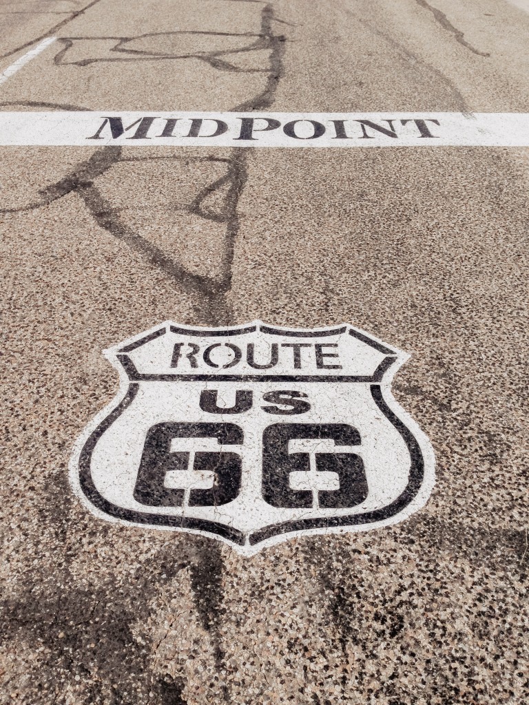 The Midpoint of Route 66 in Adrian Texas
