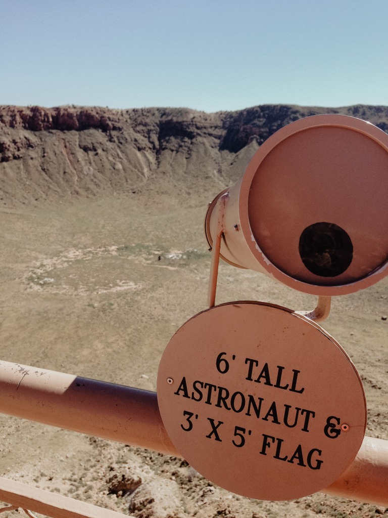 The Telescope at the top of the meteor crater in Winslow Arizona on Route 66